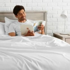 Discount 😀 Hydro-Brushed Microfiber Flat Top Sheet by Bare Home 🎉 -Sheets & Pillowcases Sales Shop unnamed file 1003