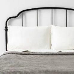 Budget π Hearth & Hand With Magnolia 2pk Linen Blend with Hem Stitch Pillowcase Set - Hearth & Handβ’ with Magnolia Sour Cream π§¨