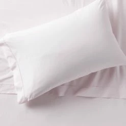 Promo ✔️ 300 Thread Count Organic Cotton Solid Pillowcase Set - Threshold™ Petal Pink ✔️