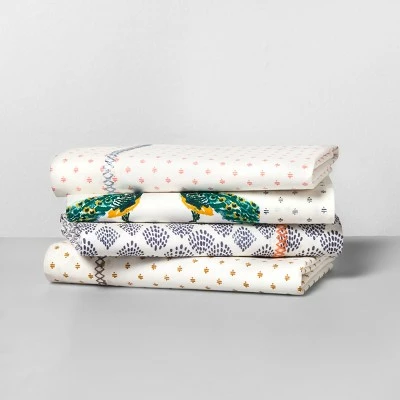 Deals 🤩 Print Percale Cotton Pillowcases - Opalhouse Coral 🛒 1 Deals 🤩 Print Percale Cotton Pillowcases - Opalhouse Coral 🛒