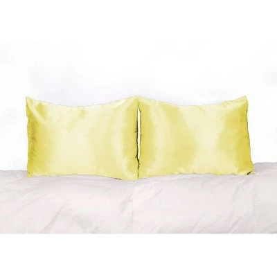 Deals π Standard 2pk 600 Thread Count Satin Pillowcase Set - Morning Glamour Gold π 13 Deals π Standard 2pk 600 Thread Count Satin Pillowcase Set - Morning Glamour Gold π - Image 13