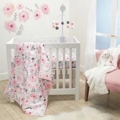 Deals 🔥 Bedtime Originals Blossom Fitted Mini Crib Sheet - Pink, Gray, White, Floral ⭐ -Sheets & Pillowcases Sales Shop unnamed file 117