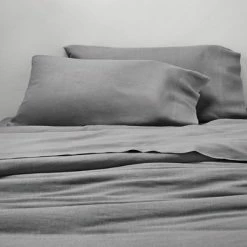 Promo 🎁 100% Washed Hemp Solid Pillowcase Set - Casaluna™ Deep Sky Blue 🎁