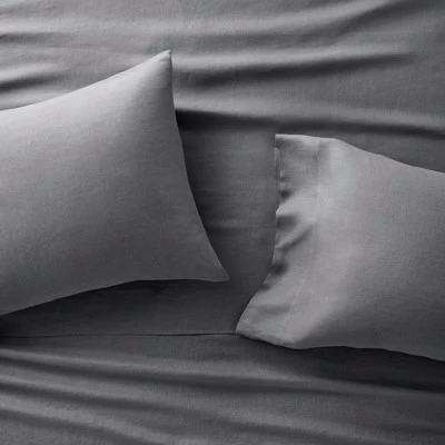 Promo 🎁 100% Washed Hemp Solid Pillowcase Set - Casaluna™ Deep Sky Blue 🎁 2 Promo 🎁 100% Washed Hemp Solid Pillowcase Set - Casaluna™ Deep Sky Blue 🎁 - Image 2