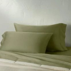 Best Sale ⌛ 400 Thread Count Washed Lyocell Solid Pillowcase Set - Casaluna™ Dark Gray ⌛