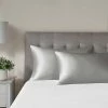 Budget ✨ Madison Park Queen Mulberry 100% Silk Pillowcase Gray 🔔