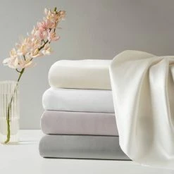 Budget ✨ Madison Park Queen Mulberry 100% Silk Pillowcase Gray 🔔 -Sheets & Pillowcases Sales Shop unnamed file 1302