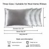 Best deal 🎉 Satin Microfiber Pillowcases for Hair & Skin- Set of 2 King Size Pillow Covers, Hidden Zippe by Hastings Home (Silver Gray) 🤩