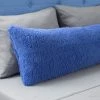 Budget 🎉 Body Pillow Cover, Soft Sherpa Pillowcase With Zipper, Fits Pillows Up To 51 Inches by Hastings Home (Blue) ⭐