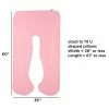 Top 10 😍 Full Body Pillow Cover- U-Shaped 100% Cotton Jersey Replacement Pillowcase, Removeable with Zipper for Pregnancy/Body Pillows by Hastings Home (Pink) 🎁