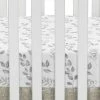 Best Sale ⭐ Lambs & Ivy Painted Forest Cotton Fitted Crib Sheet - Gray, White, Outdoors 🔥
