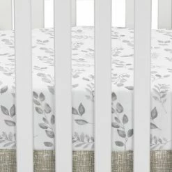 Best Sale ⭐ Lambs & Ivy Painted Forest Cotton Fitted Crib Sheet - Gray, White, Outdoors 🔥