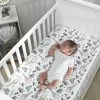 Deals 😍 Lambs & Ivy Baby Jungle Animals White/Gray/Taupe Cotton Fitted Crib Sheet 🛒