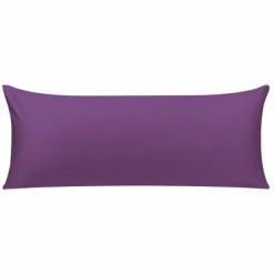Flash Sale ๐ 1 Pc Body 20"x48" Cotton Zippered Pillowcase Purple - PiccoCasa ๐