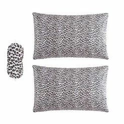 Discount 🌟 Standard Leopard Print Satin Pillowcase Set Charcoal - Betseyville ✔️