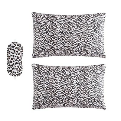 Discount 🌟 Standard Leopard Print Satin Pillowcase Set Charcoal - Betseyville ✔️ 1 Discount 🌟 Standard Leopard Print Satin Pillowcase Set Charcoal - Betseyville ✔️