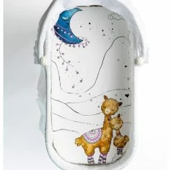 Best deal 🛒 JumpOff Jo Fitted Bassinet Sheet, Flexible Fit Bassinet Sheet for Oval, Rectangle, Hourglass Standard Sized Mattresses, 16" x 32", Llama & Mama 🔥