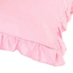 Best Pirce ❤️ 2 Pcs Queen 20"x30" Silk Satin Ruffled Pillowcase Pink - PiccoCasa ✔️ -Sheets & Pillowcases Sales Shop unnamed file 1906
