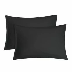 Best reviews of 🔥 2 Pcs Standard 20"x26" 1800 Microfiber Soft Pillowcase Black - PiccoCasa ❤️