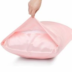 Flash Sale 💯 1 Pc Standard Silk for Hair and Skin Pillowcase Light Pink - PiccoCasa ⭐ -Sheets & Pillowcases Sales Shop unnamed file 1955