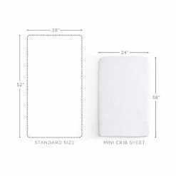 Deals 🎁 JumpOff Jo Fitted Mini Crib Sheet, Cotton Crib Sheet for Miniature Sized Crib Mattresses, Hypoallergenic and Breathable, 24" x 38", Mama Bear Blue 🛒 -Sheets & Pillowcases Sales Shop unnamed file 200