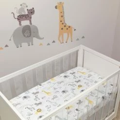 Discount ✨ Lambs & Ivy Animal Jungle Soft 100% Cotton Jersey Baby Fitted Crib Sheet ⭐