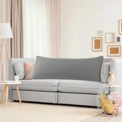 Best Pirce 🌟 2 Pcs Body 20"x48" 1800 Microfiber Soft Pillowcase Grey/Charcoal - PiccoCasa 💯