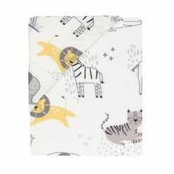 Discount ✨ Lambs & Ivy Animal Jungle Soft 100% Cotton Jersey Baby Fitted Crib Sheet ⭐ -Sheets & Pillowcases Sales Shop unnamed file 206