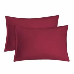 New ๐ 2 Pcs King 20"x36" 1800 Series Soft Brushed Microfiber Soft Pillowcase Wine - PiccoCasa ๐