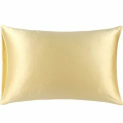 Best Pirce ⌛ 1 Pc Queen 100% Natural Silk for Hair and Skin Pillowcase Yellow - PiccoCasa 👏