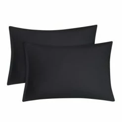 Best deal ✨ 2 Pcs Queen 20"x30"1800 Series Soft Brushed Microfiber Soft Pillowcase Black - PiccoCasa 👏