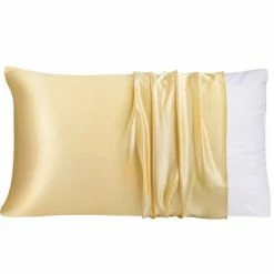 Best Pirce 👍 1 Pc Standard 100% Natural Pure Silk Pillowcase Gold - PiccoCasa 👏