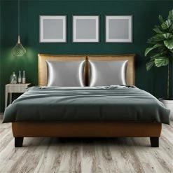 Best reviews of 👍 1 Pc 25 Momme Standard Silk for Skin Both Sides Pillowcase Silver Grey - PiccoCasa 👍