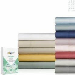 Discount 💯 Luxury Fitted Sheet | 5-Star Hotel 600 Thread Count 100% Cotton Sateen with Deep Pockets by California Design Den ✨ -Sheets & Pillowcases Sales Shop unnamed file 22