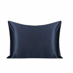 New ๐ฏ 1 Pc King Silk for Hair and Skin Pillowcase Navy Blue - PiccoCasa ๐