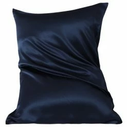 Top 10 ๐คฉ 1 Pc 20"x30" Queen 22momme Silk for Hair Skin with Zipper Pillowcase Navy - PiccoCasa ๐