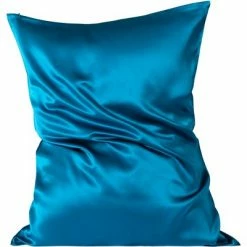 Wholesale 🧨 1 Pc Queen Silk for Hair and Skin Pillowcase Peacock Blue - PiccoCasa ❤️