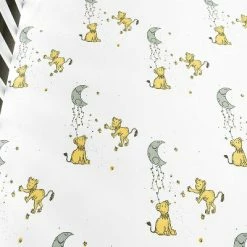 Top 10 👏 JumpOff Jo 100% Cotton Crib Sheet Set, Super Soft, Hypoallergenic, Breathable Crib Mattress Toppers, Lions & Stars, 2 Sheets 🎉