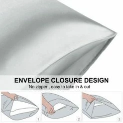 Best deal ✔️ 2 Pcs 85GSM Satin Luxury Silky Envelope Closure Pillow Cases - PiccoCasa 🔥 -Sheets & Pillowcases Sales Shop unnamed file 2447