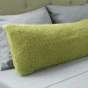 Outlet 🎁 Body Pillow Cover, Soft Sherpa Pillowcase With Zipper, Fits Pillows Up To 51 Inches by Hastings Home (Sage) ❤️