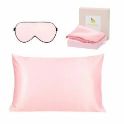 Wholesale ✨ 1 Pc King Silk for Hair and Skin Gift Set Pillowcase and Eye Cover Pink - PiccoCasa ⭐ -Sheets & Pillowcases Sales Shop unnamed file 2456