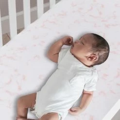 Promo ✔️ Lambs & Ivy Signature Rose Marble Organic Cotton Fitted Crib Sheet 👍