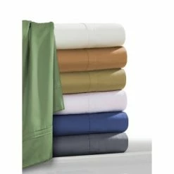 Budget 🧨 500 Thread Count Sateen Pillowcase - Tribeca Living Green 🧨