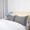 Best deal ⭐ 2 Pcs Standard 20"x26" 1800 Series Soft Brushed Microfiber Soft Pillowcase Grey - PiccoCasa 🤩