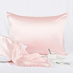 Outlet ๐ฅ Standard/20"x26" Silk 25 Momme Breathable Pillow Cases Pink - PiccoCasa ๐