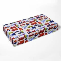 Best reviews of 🔔 Bacati - Transportation Blue Red Navy Green Orange 100 percent Cotton Universal Baby US Standard Crib or Toddler Bed Fitted Sheet ✔️