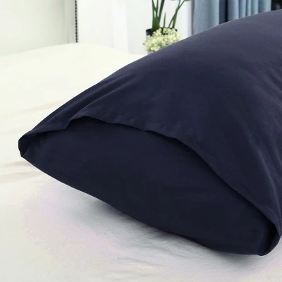 Flash Sale ❤️ 1 Pc 20"x48" 1800 Microfiber Comfortable-Soft Pillow Case Navy - PiccoCasa ⭐ 2 Flash Sale ❤️ 1 Pc 20"x48" 1800 Microfiber Comfortable-Soft Pillow Case Navy - PiccoCasa ⭐ - Image 2
