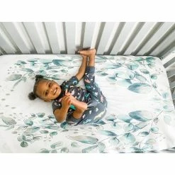 Coupon 👍 JumpOff Jo Fitted Crib Sheet, Cotton Crib Sheet for Standard Sized Crib Mattresses, Hypoallergenic and Breathable, 28" x 52", Botanical Natural Leaf 😍 -Sheets & Pillowcases Sales Shop unnamed file 285