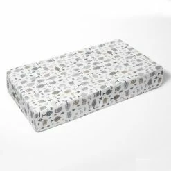 Best Sale 🛒 Bacati - Owls in the Woods Gray Beige 100 percent Cotton Universal Baby US Standard Crib or Toddler Bed Fitted Sheet 🧨