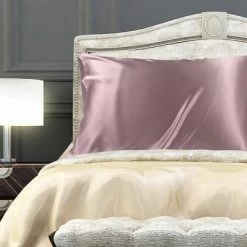Best deal 🔥 1 Pc 20"x26" 25 Momme Silk Envelope Pillow Cases Mauve - PiccoCasa ✨ -Sheets & Pillowcases Sales Shop unnamed file 2918